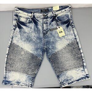 Trestles Supply Co Denim Jean Shorts Distressed Baggy Y2K Style Acid Wash Men 36